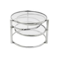 Leitmotiv Bijzettafel Tripple Swivel ø60cm - Chroom - Rond