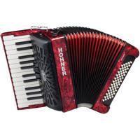 Hohner Bravo II 60 Rood, Silent Key accordeon - thumbnail