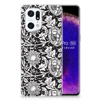 OPPO Find X5 Pro TPU Case Black Flowers