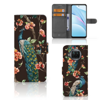 Xiaomi Mi 10T Lite Telefoonhoesje met Pasjes Pauw met Bloemen