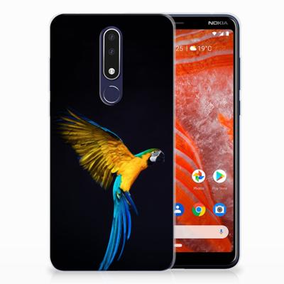 Nokia 3.1 Plus TPU Hoesje Papegaai Nokia 3.1 Plus TPU Hoesje Papegaai