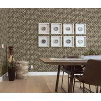 DUTCH WALLCOVERINGS DUTCH WALLCOVERINGS Behang Galactic bruin en wit