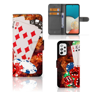 Samsung Galaxy A73 5G Wallet Case met Pasjes Casino