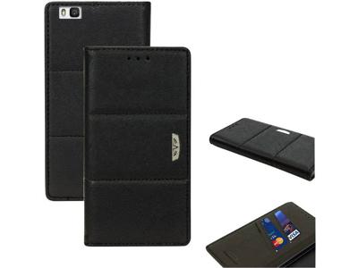 Perlecom Flip cover Huawei P9 Lite Zwart