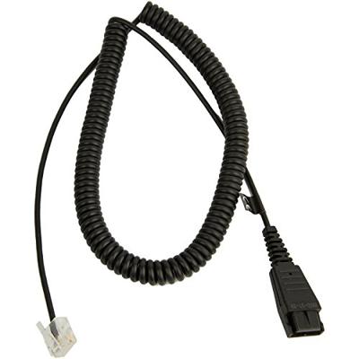 Jabra - Spiraal aansluitkabel QD naar RJ45, 2 meter, draaibaar, voor de aansluiting van Jabra Biz 2400 op Unify Openstage