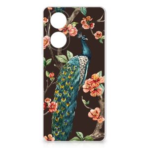 OPPO A58 4G TPU Hoesje Pauw met Bloemen