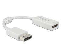 Delock 63936 DisplayPort 1.4 Adapter naar HDMI 4K 60 Hz met HDR-functie Actief wit - thumbnail