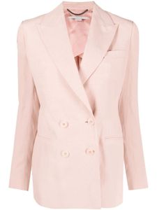 Stella McCartney blazer croisé à revers pointus - Rose