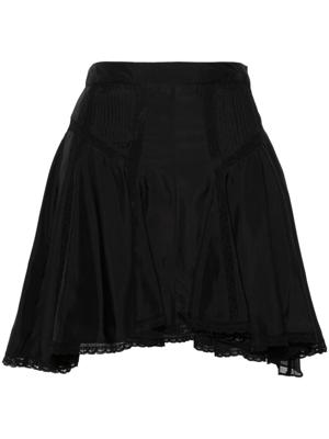 ISABEL MARANT Zia mini-rok met kant - Zwart