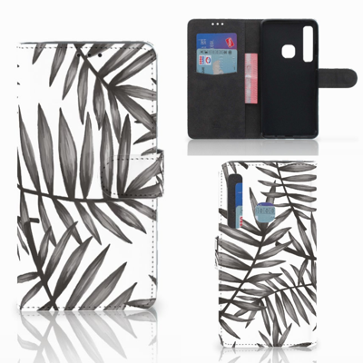 Samsung Galaxy A9 2018 Hoesje Leaves Grey