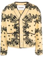 Nanushka veste bomber brossée à imprimé bandana - Jaune