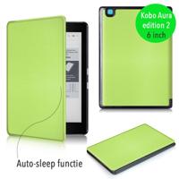 Lunso - sleepcover flip hoes - Kobo Aura edition 2 (6 inch) - groen