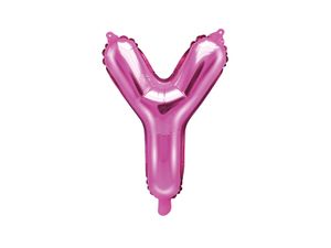 Folieballon Letter 'Y' Donker Roze - 35cm