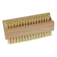 5x Tweezijdige houten nagelborstel met harde- en zachte vezels 9,3 x 3,6 cm   - - thumbnail