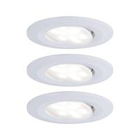 Paulmann 99927 LED inbouwlamp Calla rond 3 stuks incl. 3x6W IP65 Inbouwspots wit mat kastlicht kunststof inbouwlamp 4000 K