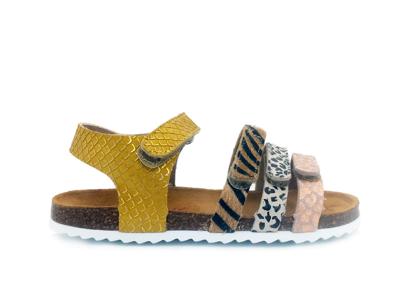 Gele Develab Sandalen Multi Strap Slimfit