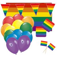 Regenboog decoratiepakket middel   - - thumbnail