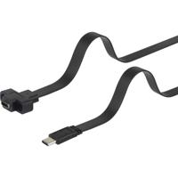 Renkforce USB-kabel USB 3.2 Gen1 (USB 3.0 / USB 3.1 Gen1) USB-C stekker, USB-C bus 0.25 m Zwart Schroefbaar, Zeer flexibel RF-3415030 - thumbnail