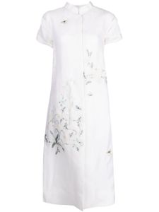 SHIATZY CHEN manteau Renascent Collection à fleurs - Blanc