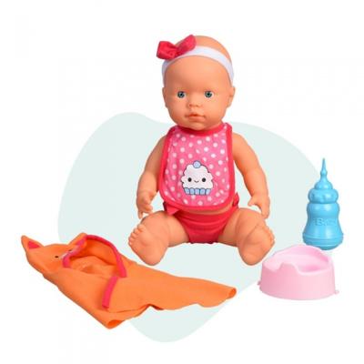 Falca babypop Curiosete met badjas 40 cm roze Falca babypop Curiosete met badjas 40 cm roze