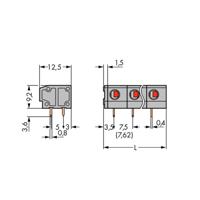 WAGO 235-502 Veerkrachtklemblok 1.50 mm² Aantal polen 2 Grijs 280 stuk(s) - thumbnail