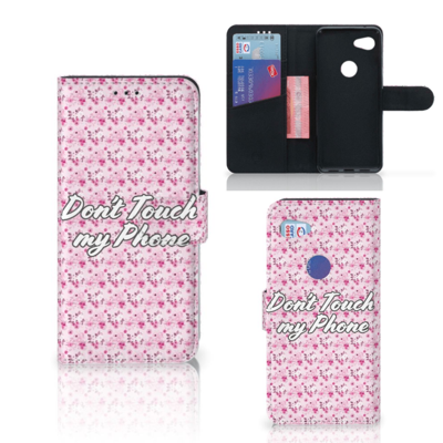 Google Pixel 3A Portemonnee Hoesje Flowers Pink DTMP