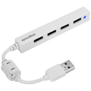 SpeedLink Snappy Slim USB 2.0-hub 4 poorten Wit