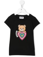 Moschino Kids t-shirt à imprimé Teddy Bear - Noir