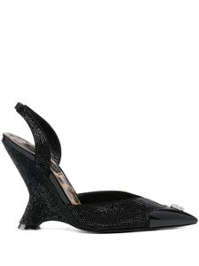 Philipp Plein escarpins Decollete 105 mm à ornements en cristal - Noir