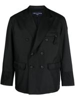 Comme des Garçons Homme blazer croisé à empiècements - Noir