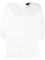 A.P.C. blouse Georgia en coton à manches perforées - Blanc