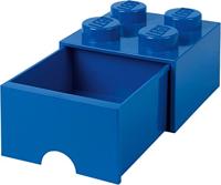 Room Copenhagen 5711938029425 LEGO lade 4 noppen, 1 vak, stapelbare doos, 4, 7 L, Blauw, 250 x 250 x 180 mm