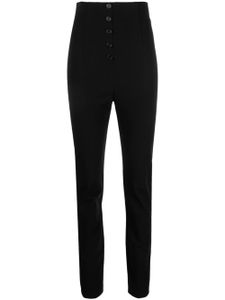 Philosophy Di Lorenzo Serafini pantalon en coton stretch à taille haute - Noir