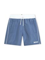 BOSS Kidswear short de bain à logo imprimé - Bleu - thumbnail