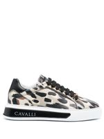 Roberto Cavalli baskets en cuir à imprimé léopard - Tons neutres