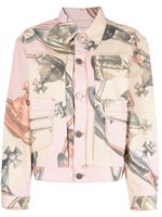 Vivienne Westwood Orb-print cotton biker jacket - Rose