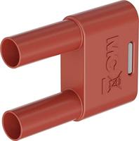 Stäubli SKS-4N-19 verbindingsstekker rood stift-Ø: 4 mm stiftafstand: 19 mm 1 st.