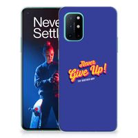 OnePlus 8T Siliconen hoesje met naam Never Give Up