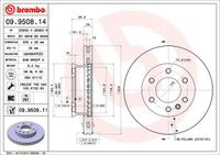 Remschijf BREMBO, Remschijftype: Binnen geventileerd, u.a. für Mercedes-Benz, VW