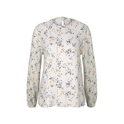 Tom Tailor Denim top met all over print en ruches ecru Tom Tailor Denim top met all over print en ruches ecru