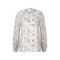 Tom Tailor Denim top met all over print en ruches ecru