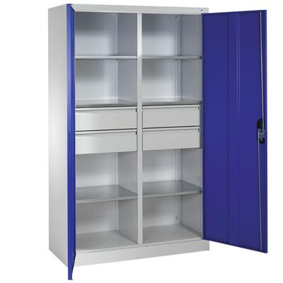 Werkplaatskast met laden en legborden - 195 x 120 cm (Express)