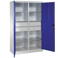 Werkplaatskast met laden en legborden - 195 x 120 cm (Express)