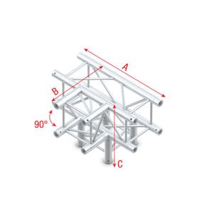 Showtec FQ30-020 truss T-stuk + omlaag