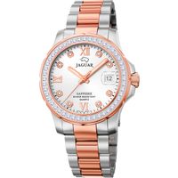 Jaguar J894/1 Horloge Women's Silver Diver staal zilver-en rosekleurig 20ATM 34,5 mm - thumbnail