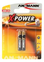 Ansmann X-Power Alkaline batterij mini AAAA / LR08 | 2 stuks - 1510-0005 1510-0005 - thumbnail