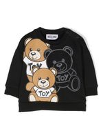 Moschino Kids sweat en coton à imprimé ourson - Noir - thumbnail