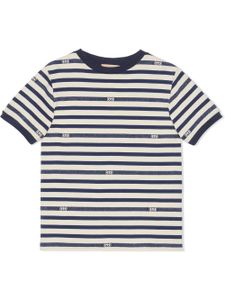 Gucci Kids t-shirt en jersey de coton à rayures - Bleu