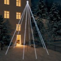 VidaXL Kerstboomverlichting 1300 LED&apos;s binnen/buiten 8 m koudwit