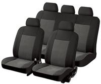 Car Plus stoelhoezenset Texas uni non woven zwart 11 delig